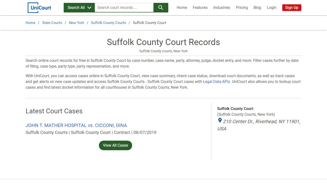 Suffolk County Court Records | Suffolk | UniCourt