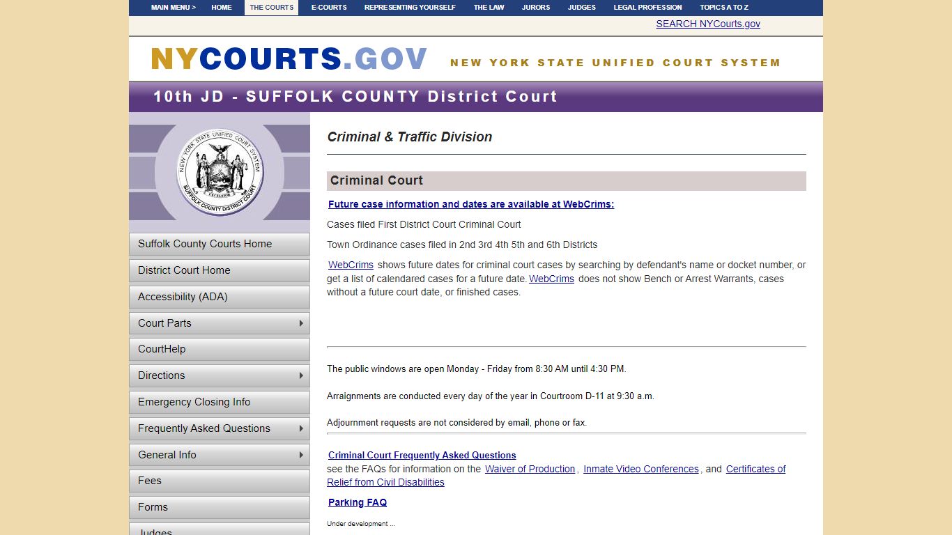 Criminal & Traffic Division - Suffolk District Court ...